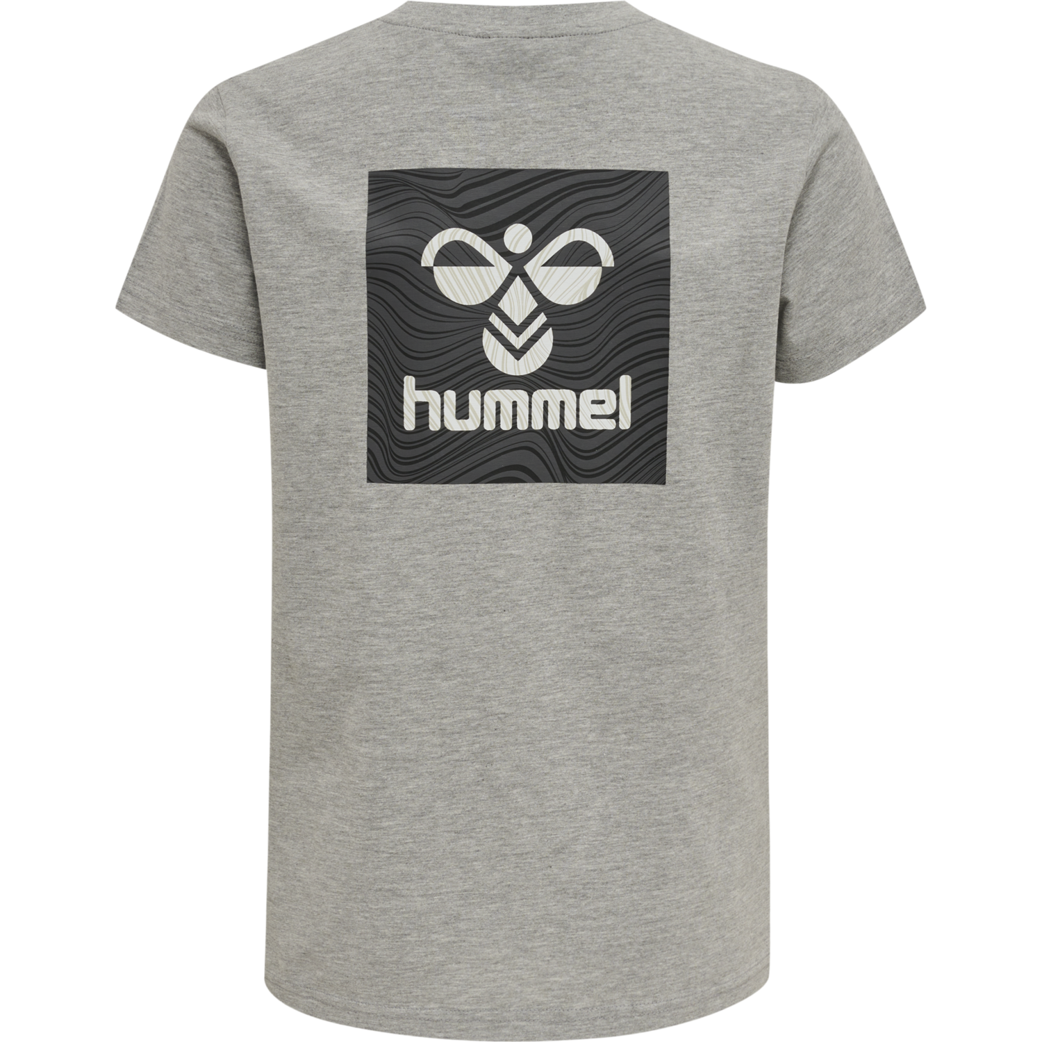 hmlOFFGRID TEE S/S KIDS, GREY MELANGE/FORGED IRON, packshot