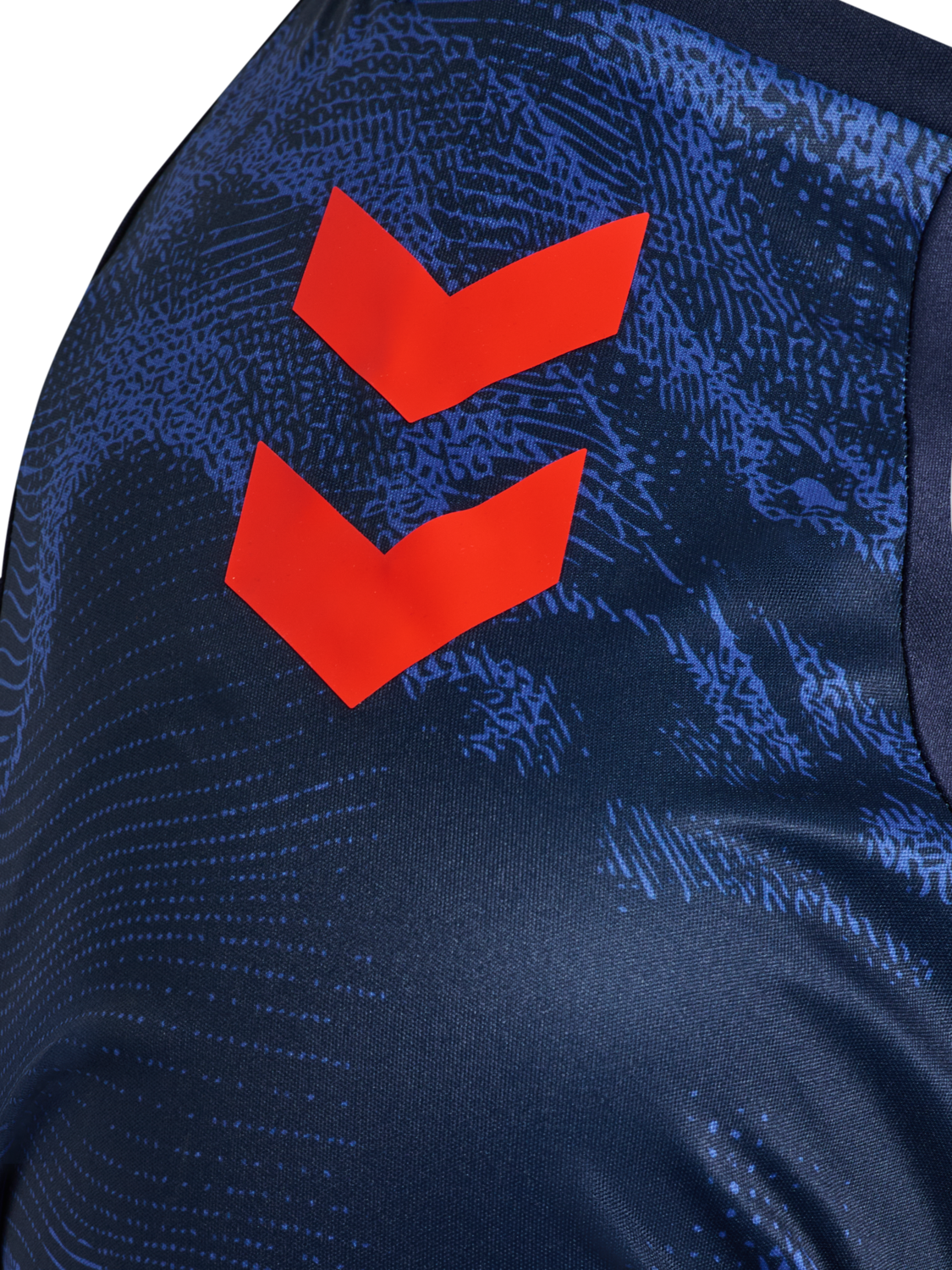 hmlBLAZE26 PRO TRAINING JERSEY S/S, MARINE/CHERRY TOMATO, packshot