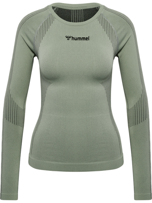 hmlMT SHAPING SEAMLESS T-SHIRT L/S, SEAGRASS, packshot