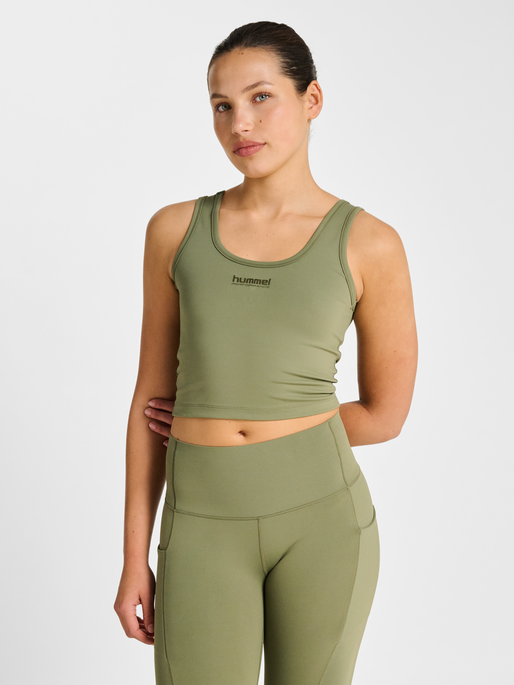 hmlHIIT INTENSITY W TOP, DEEP LICHEN GREEN, model