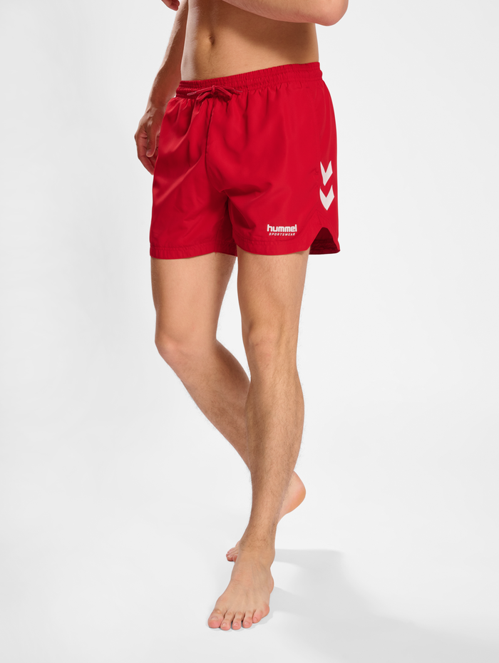hmlLGC NED SWIM SHORTS, BARBADOS CHERRY, model