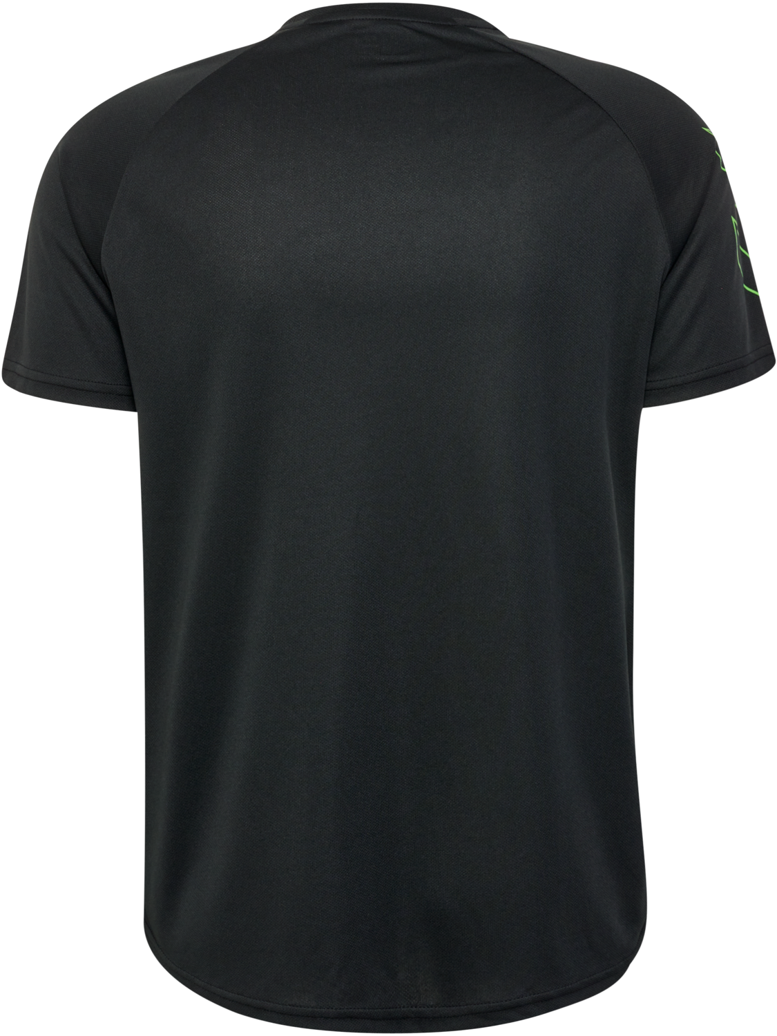 hmlTE TOPAZ T-SHIRT, BLACK/POISON GREEN, packshot