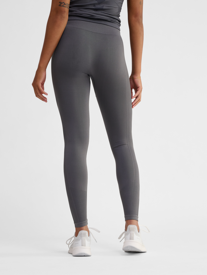 hmlTIF SEAMLESS HIGH WAIST TIGHTS, BLACKENED PEARL, model