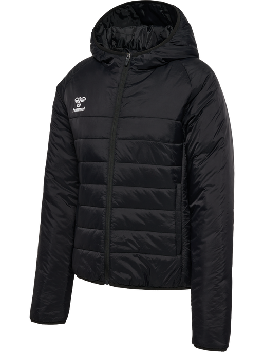 hmlGO QUILTED HOOD JACKET WOMAN, BLACK, packshot