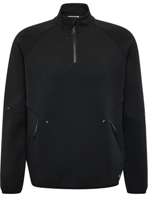 hmlTECH FLEECE HALFZIP, BLACK hmlTECH FLEECE HALFZIP, BLACK, packshot