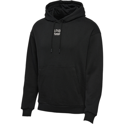 hmlLP10 BOXY SWEAT HOODIE, BLACK, packshot