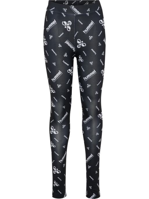 hmlJR GYM TIGHTS, BLACK/WHITE, packshot