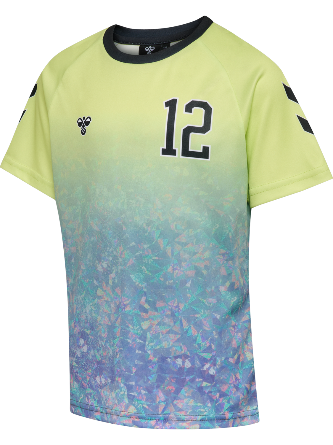 hmlSHIMMER T-SHIRT S/S, SHADOW LIME/BLACK, packshot