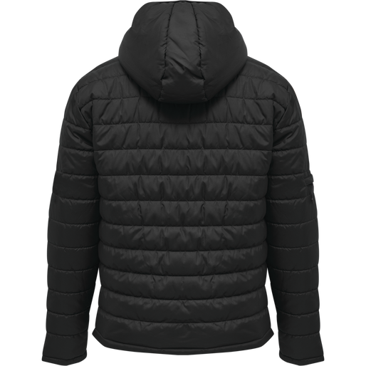 hmlNORTH QUILTED HOOD JACKET, BLACK, packshot