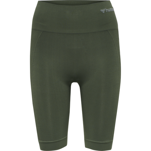 hmlTIF SEAMLESS CYLING SHORTS, THYME, packshot