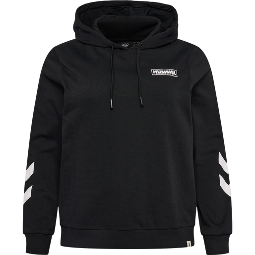 hmlLEGACY WO REGULAR HOODIE PLUS, BLACK, packshot