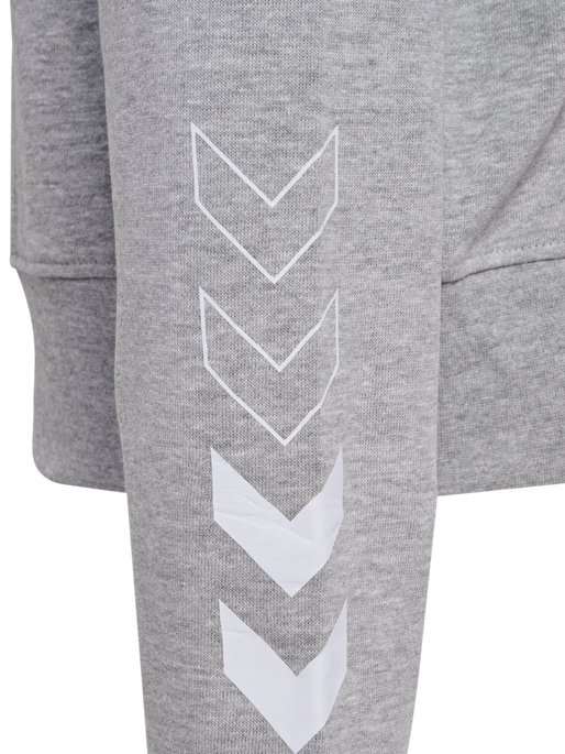hmlELEMENTAL SHORT HOODIE WOMAN, GREY MELANGE, packshot