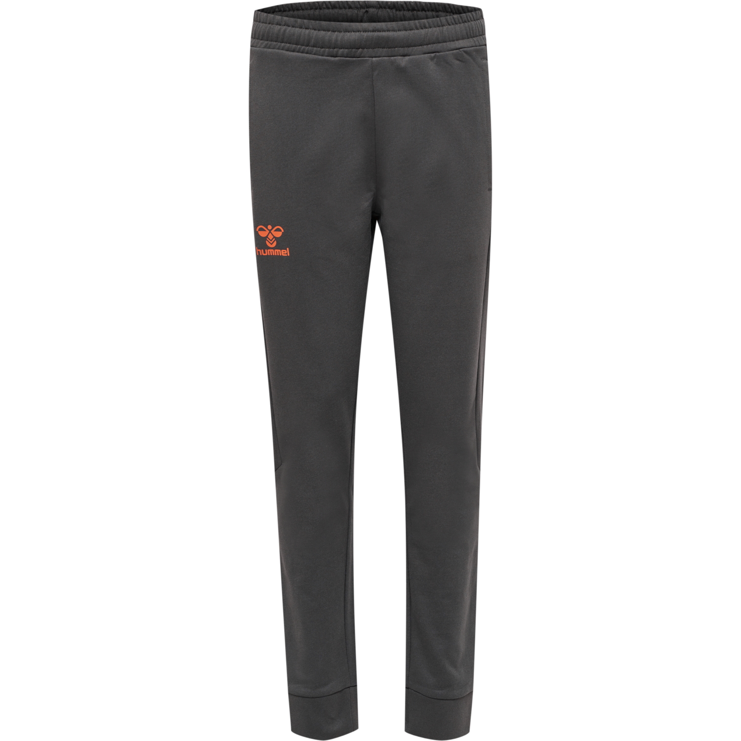 hmlOFFGRID COTTON PANTS KIDS, FORGED IRON/NASTURIUM, packshot