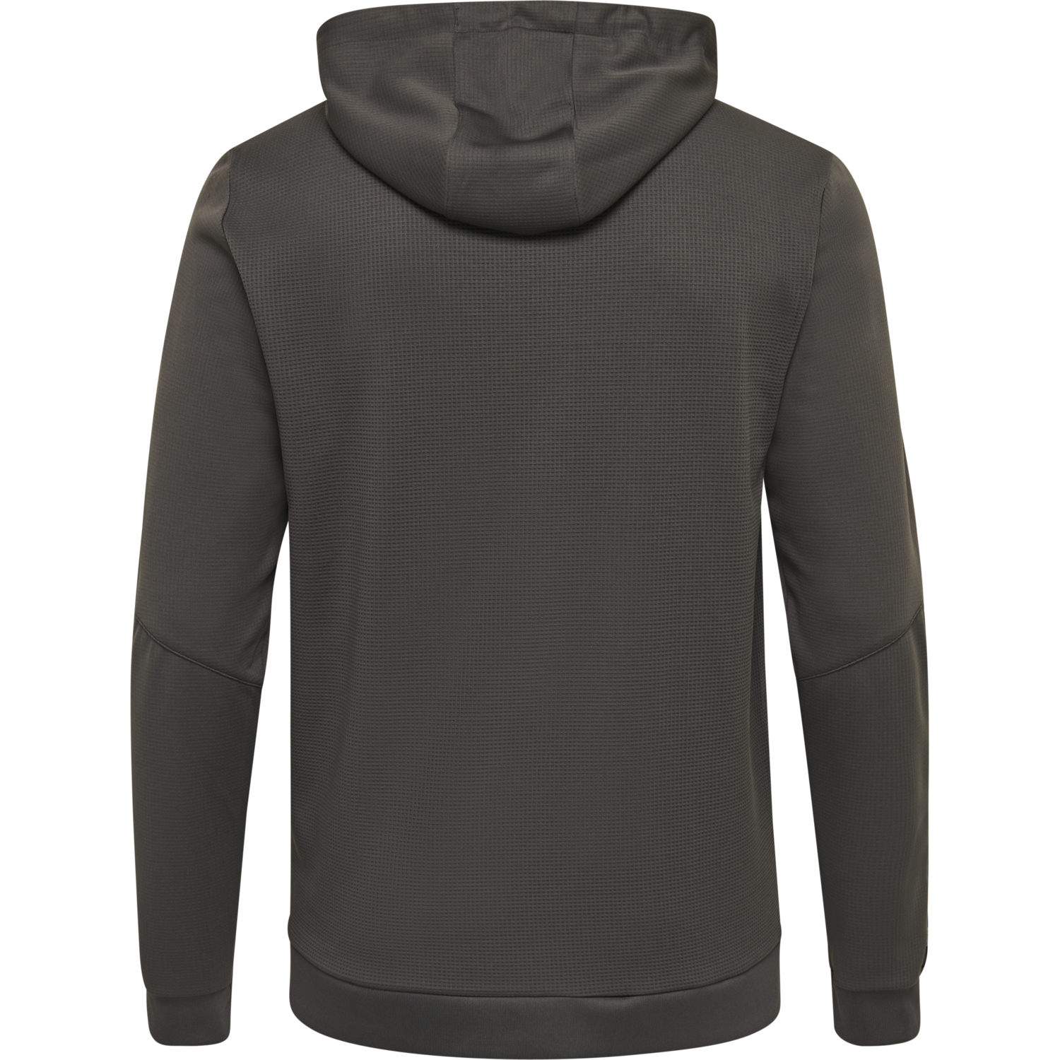 hmlAUTHENTIC POLY ZIP HOODIE, ASPHALT, packshot