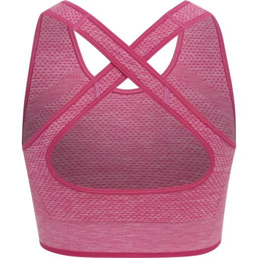 hmlMT UNA SEAMLESS SPORTS TOP, AZALEA PINK MELANGE, packshot