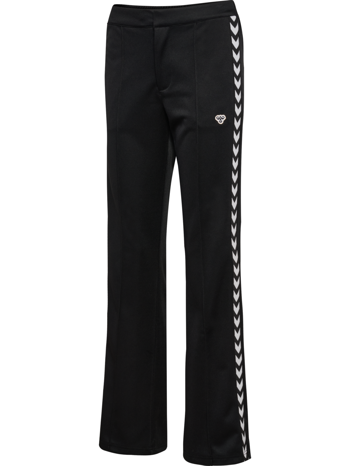 Flared Stretch Logotape Pants, BLACK, packshot