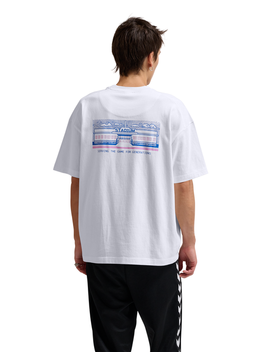 hmlLOOSE T-SHIRT S/S SW STADIUM, WHITE, model