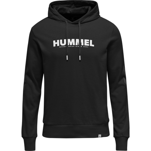 hmlLEGACY LOGO HOODIE, BLACK, packshot