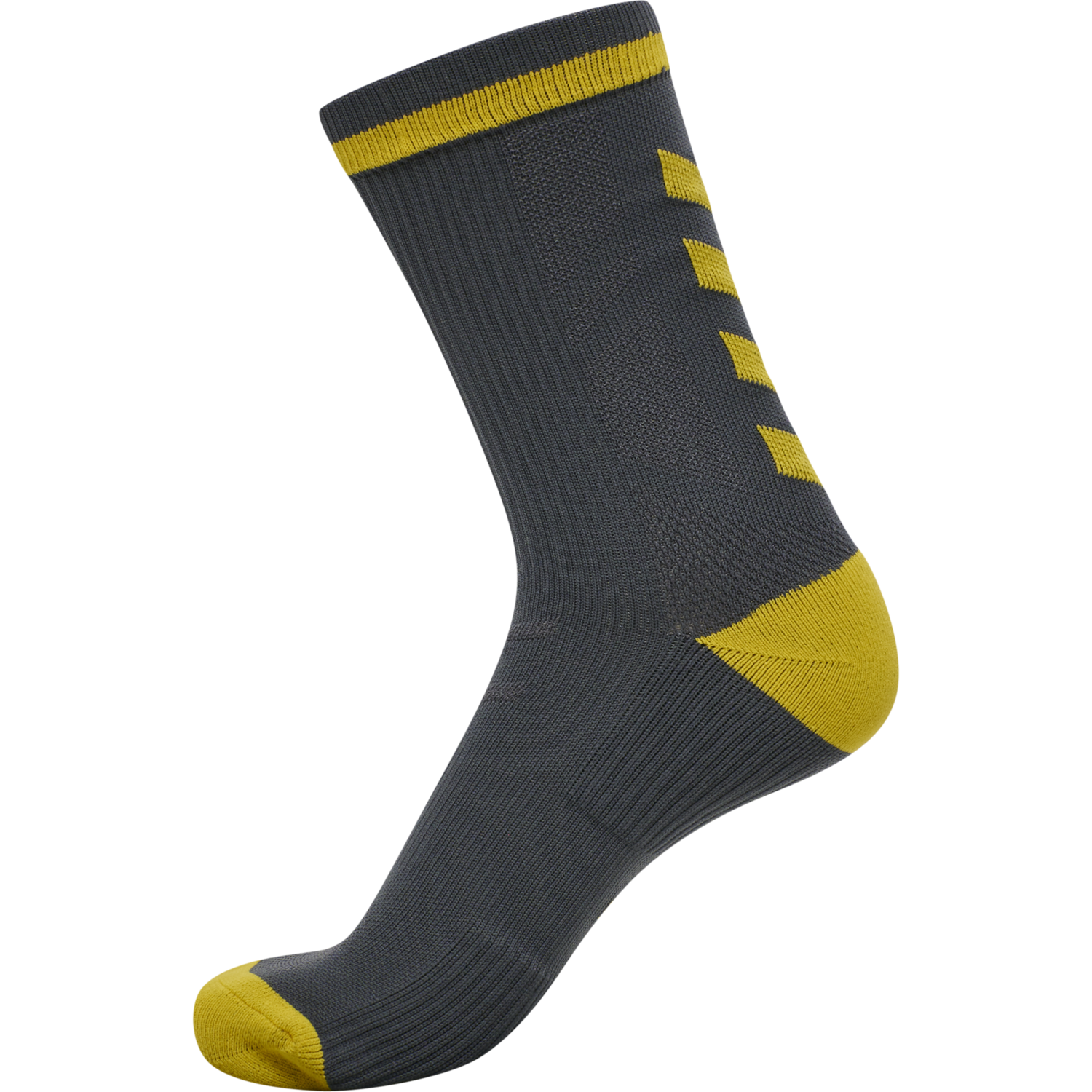 ELITE INDOOR SOCK LOW PA, EBONY/TAWNY OLIVE, packshot