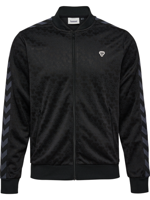 hmlARCHIVE REGULAR POLY JACKET AOP, BLACK/EBONY hmlARCHIVE REGULAR POLY JACKET AOP, BLACK/EBONY, packshot