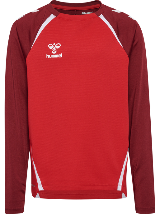 hmlLEAD 2.0 CREW SWEAT KIDS, TRUE RED/MAROON, packshot