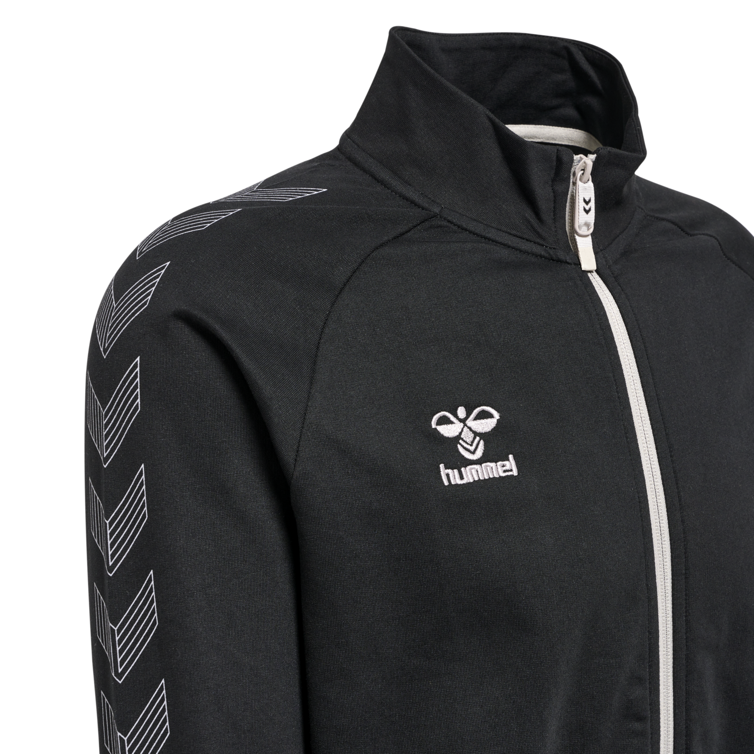 hmlMOVE GRID COTTON ZIP JACKET, BLACK, packshot