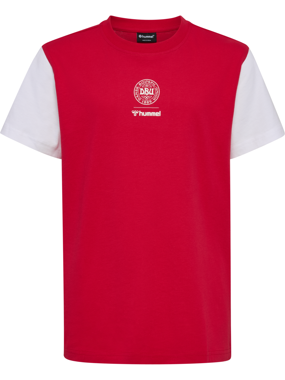 DBU 26 FAN RED-WHITE TEE SS KIDS, TANGO RED/WHITE, packshot