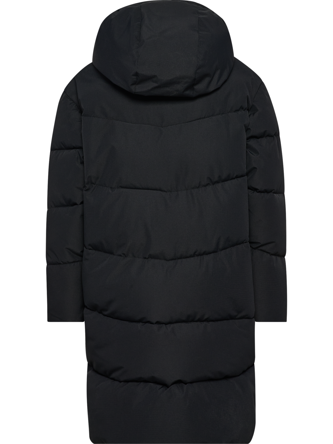 hmlJR PUFFER LONG JACKET, BLACK, packshot