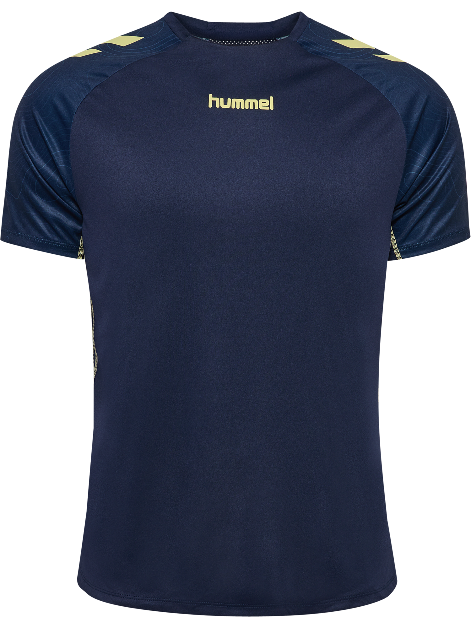 hmlBLAZE 2.0 TRAINING JERSEY S/S, MARINE/SHADOW LIME, packshot