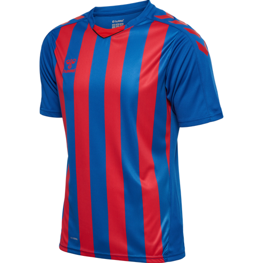 hmlCORE XK STRIPED JERSEY S/S, TRUE BLUE/TRUE RED, packshot