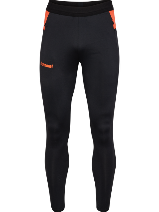hmlBLAZE PRO TRAINING PANTS, BLACK/ORANGE hmlBLAZE PRO TRAINING PANTS, BLACK/ORANGE, packshot