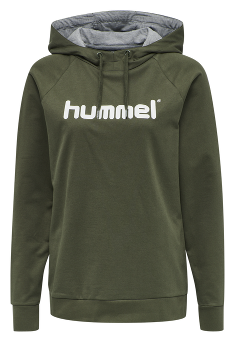 HMLGO COTTON LOGO HOODIE WOMAN, GRAPE LEAF, packshot