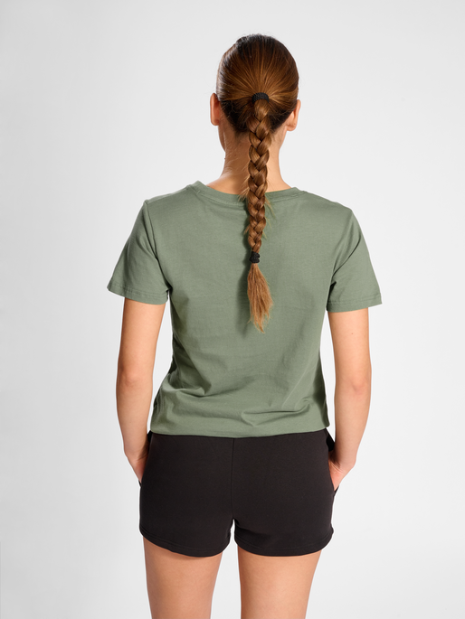 hmlACTIVE CHEVRONS CO TEE S/S WOMAN, SEA SPRAY, model