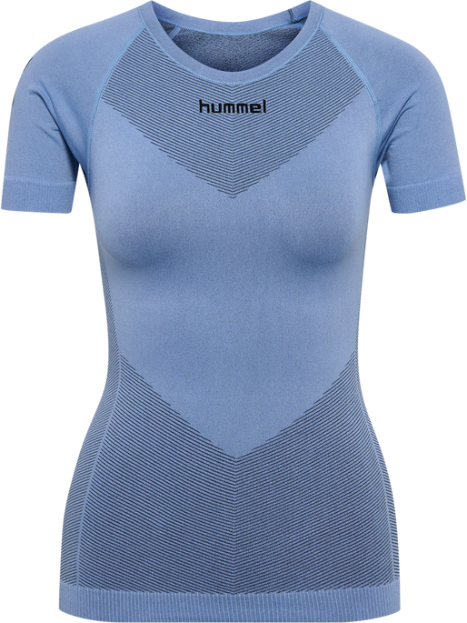HUMMEL FIRST SEAMLESS JERSEY S/S W, BEL AIR BLUE, packshot
