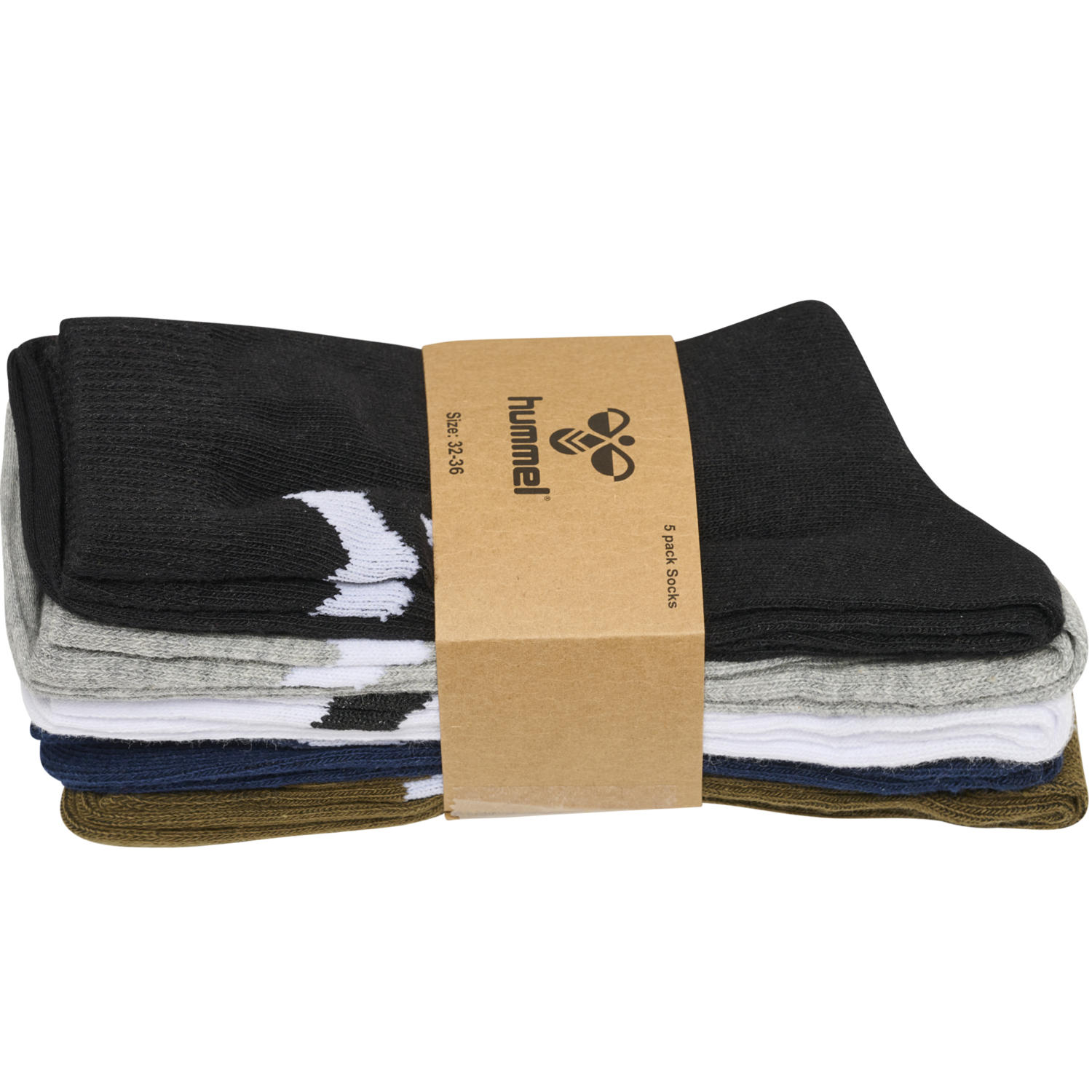 hmlMAKE MY DAY SOCK 5-PACK, DARK OLIVE, packshot