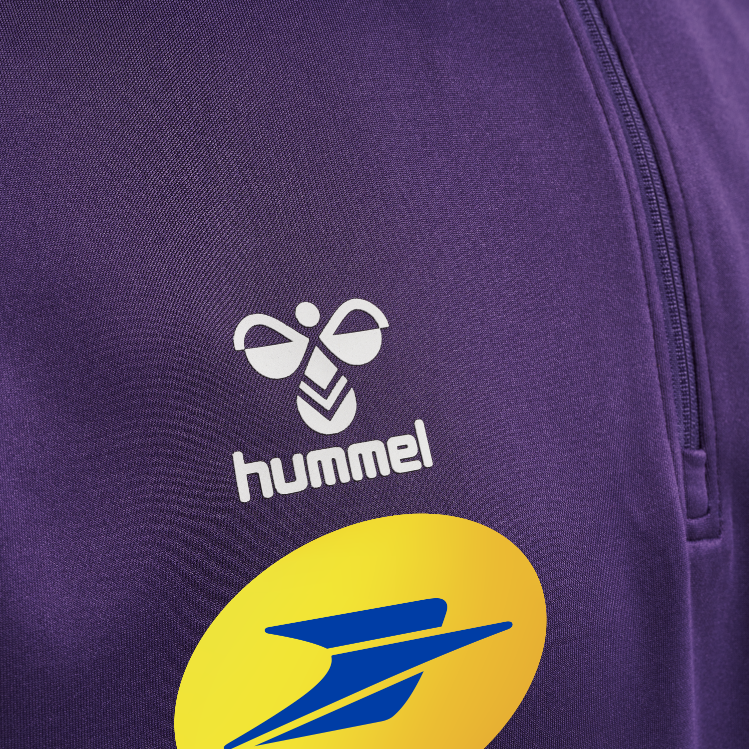 FFHB HALF ZIP PL SWEAT, ACAI/WHITE, packshot