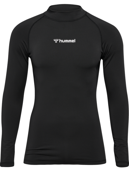 hmlBL WINTER PERFORMANCE TEE L/S, BLACK, packshot