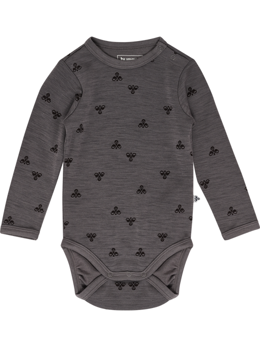 hmlMINI WOOL BODY L/S, CHARCOAL GRAY, packshot