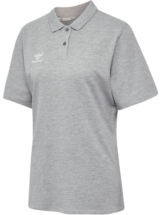 hmlGO 2.0 POLO WOMAN, GREY MELANGE hmlGO 2.0 POLO WOMAN, GREY MELANGE, packshot