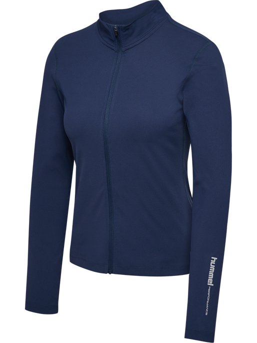 hmlFAST W ZIP TOP L/S, DRESS BLUES hmlFAST W ZIP TOP L/S, DRESS BLUES, packshot