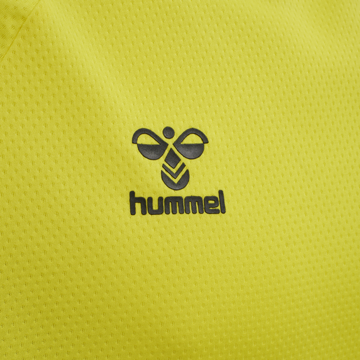 hmlLEAD S/S POLY JERSEY KIDS, BLAZING YELLOW, packshot