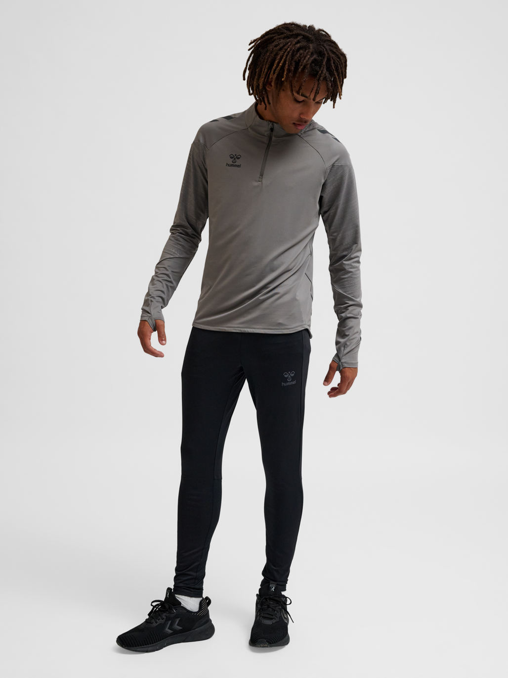 hmlPRO TRAINING HALF ZIP, STEEL GRAY, model