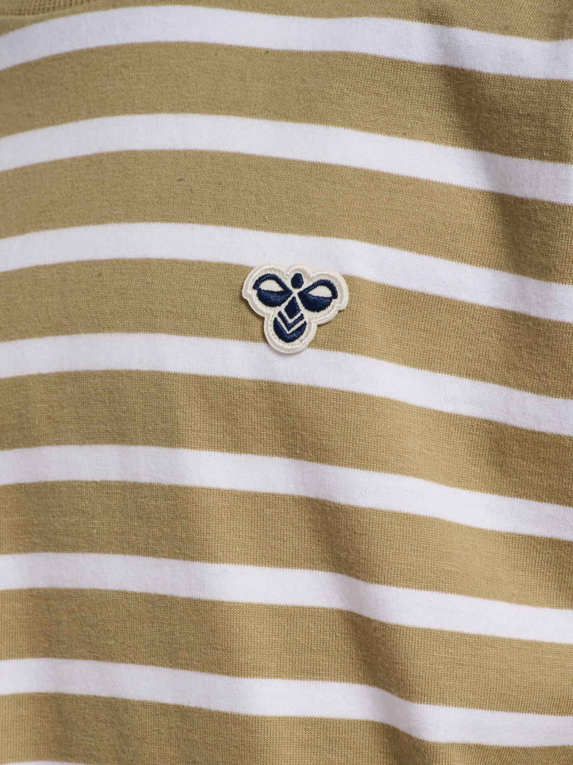 hmlJR LOOSE STRIPE T-SHIRT L/S BEE, CORNSTALK, packshot