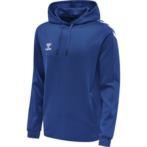 hmlCORE XK POLY SWEAT HOODIE, TRUE BLUE, packshot
