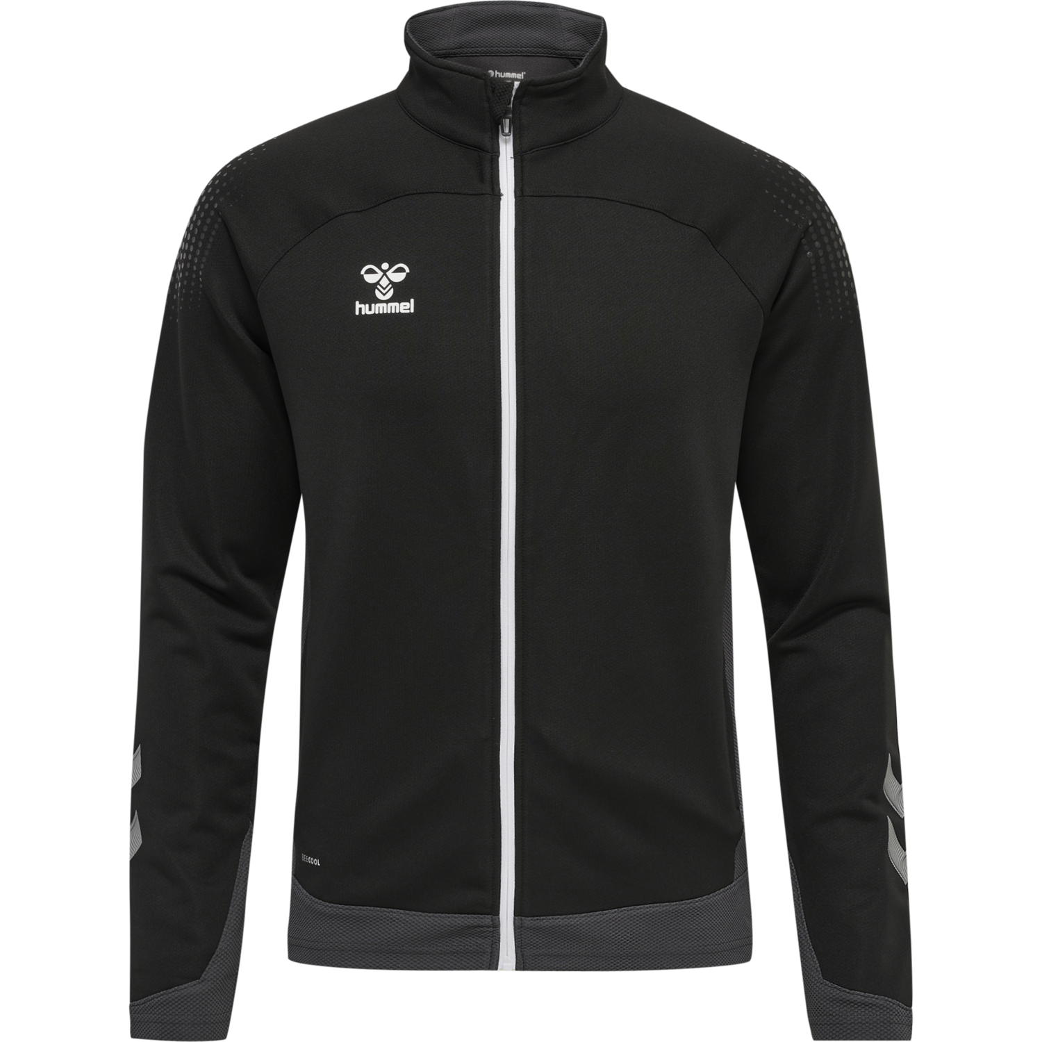 hmlLEAD POLY ZIP JACKET, BLACK, packshot