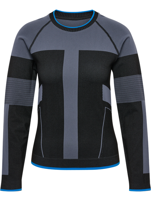 hmlSEAMLESS TEE LS, BLACK hmlSEAMLESS TEE LS, BLACK, packshot