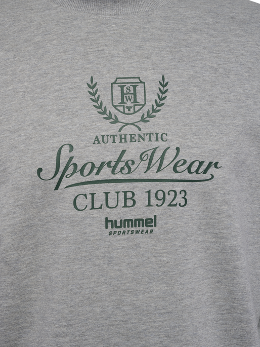hmlLOOSE CREWNECK CLUB SPORTSWEAR, GREY MELANGE, packshot