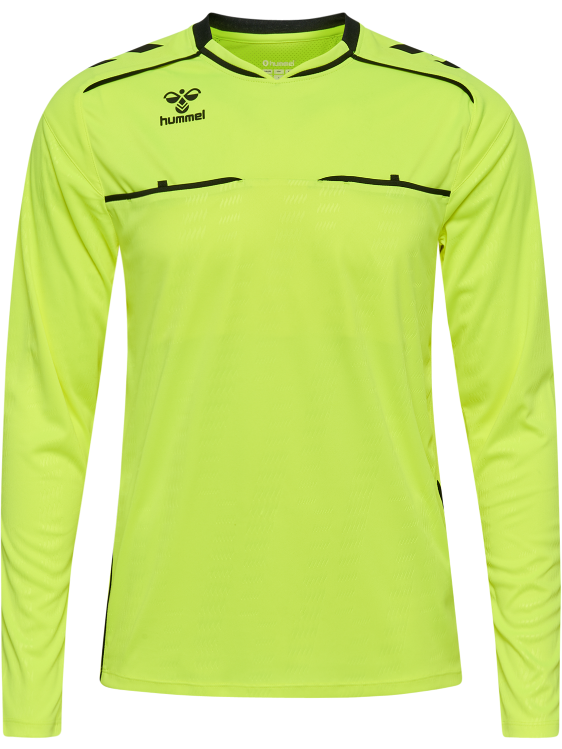 hmlREFEREE JERSEY L/S, NEON YELLOW, packshot