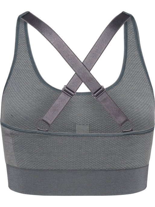 hmlMT SHINE SEAMLESS SPORTS BRA, QUIET SHADE/SHARKSKIN MELANGE, packshot