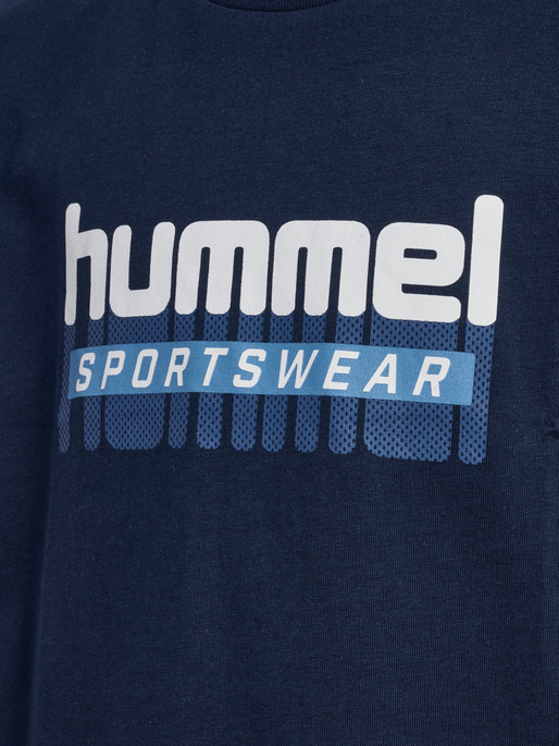 hmlTUKAS T-SHIRT S/S 2-PACK, BLACK IRIS/ICEBERG GREEN, packshot